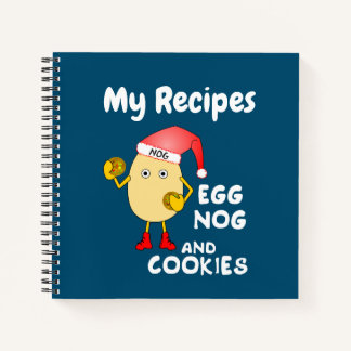 Santa Hat Egg Nog Notebook