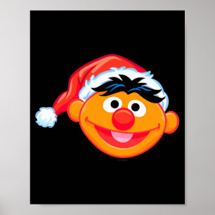 Santa Hat Ernie Poster