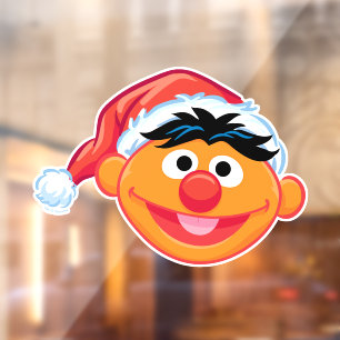 Santa Hat Ernie Window Cling