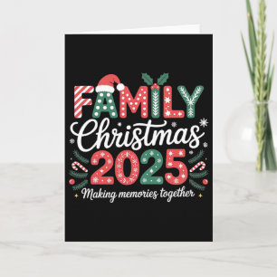 Santa Hat Family Christmas 2025 Matching Xmas Outf Card