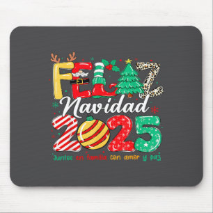 Santa Hat Family Christmas Matching Funny Feliz Na Mouse Mat