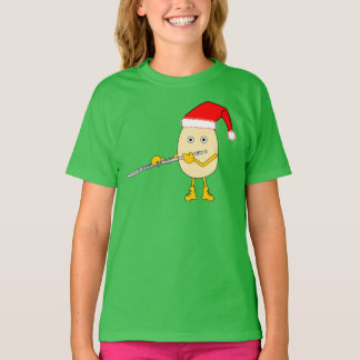 Santa Hat Flute Egghead T-Shirt