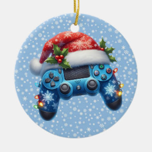 Santa Hat Game Controller Ornament