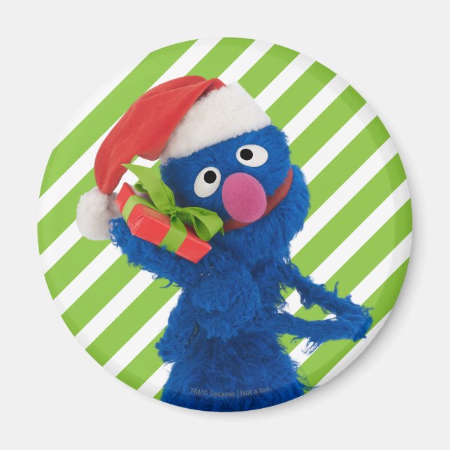Santa Hat Grover Magnet (Front)