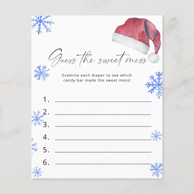 Santa hat - Guess the Sweet Mess game (Front)