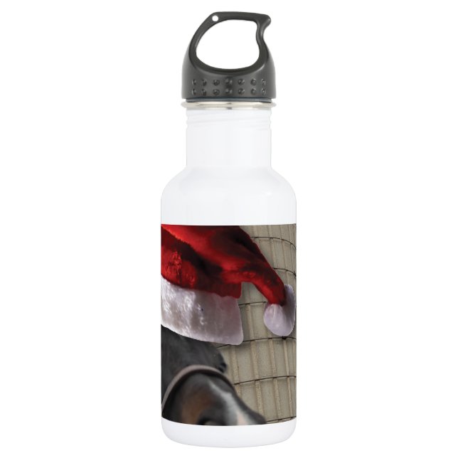 Santa Hat Horsey 532 Ml Water Bottle (Front)