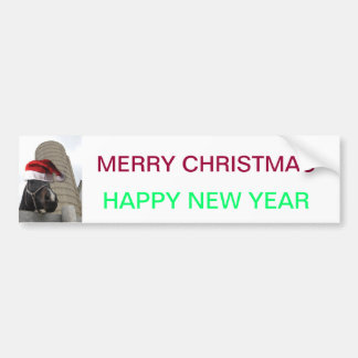 Santa Hat Horsey Bumper Sticker