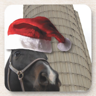 Santa Hat Horsey Coaster