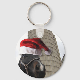 Santa Hat Horsey Key Ring