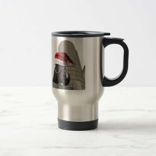 Santa Hat Horsey Travel Mug (Right)