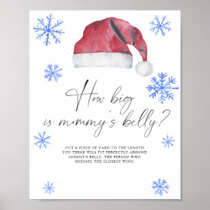 Santa hat - how big is mummy's belly game poster