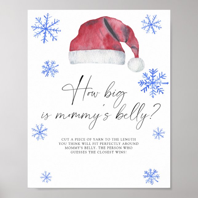 Santa hat - how big is mummy's belly game poster (Front)