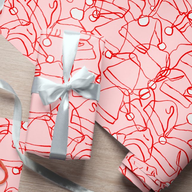 Santa Hat Jumble An Elegant Understated Christmas  Wrapping Paper (Creator Uploaded)