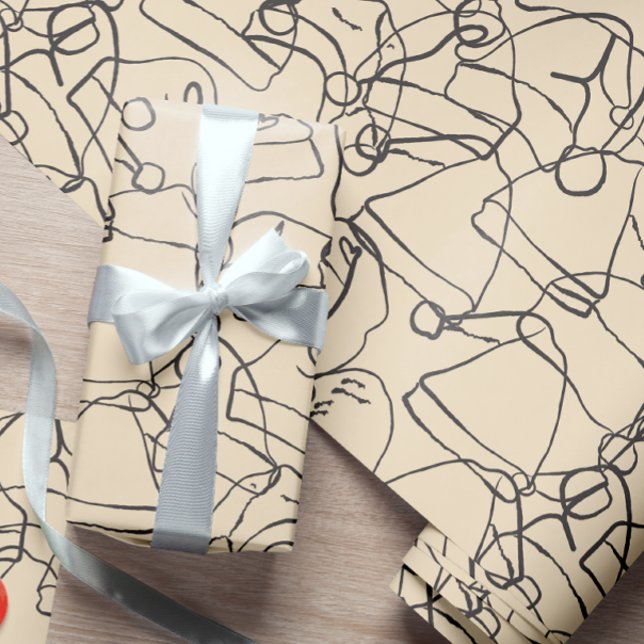 Santa Hat Jumble An Elegant Understated Christmas  Wrapping Paper (Creator Uploaded)