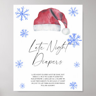 Santa hat - Late night diapers game Poster