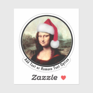 Santa Hat Mona Lisa Christmas