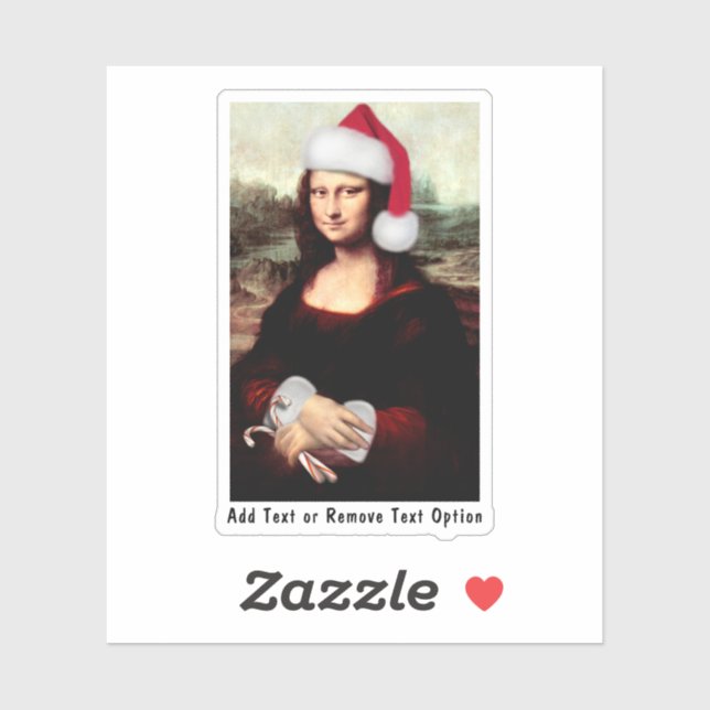 Santa Hat Mona Lisa Christmas (Sheet)