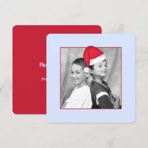 Santa Hat (moveable) Photo Card Square