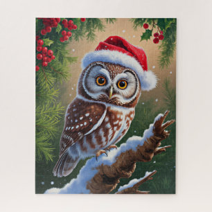 Santa Hat Owl Puzzle