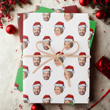 Santa Hat Personalised Face 2 Photo Christmas Gift