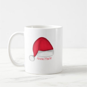 Santa Hat Personalised Holiday Mug