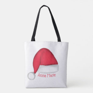 Santa Hat Personalised Tote Bag