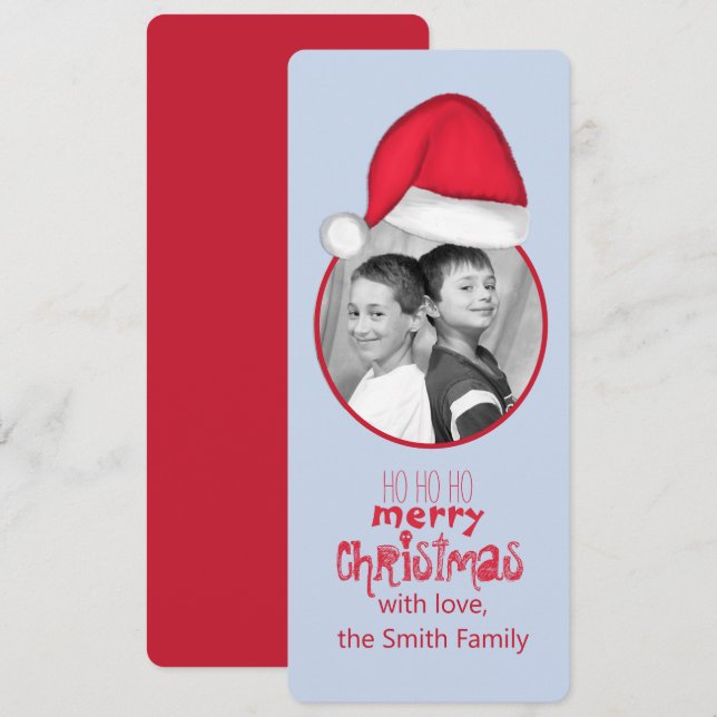 Santa Hat Photo Card (Front/Back)