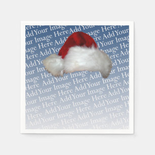 Santa Hat Photo Template Christmas Picture Holiday Napkin