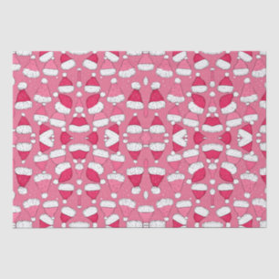 Santa hat pink christmas tissue paper