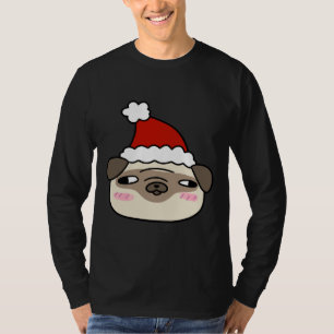 Santa Hat Pug Face Classic T-Shirt 963