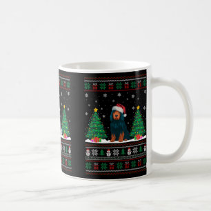 Santa Hat Rat Terrier Dog Christmas Tree Lights Ug Coffee Mug