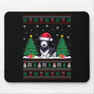 Santa Hat Rat Terrier Dog Christmas Tree Lights Ug Mouse Mat