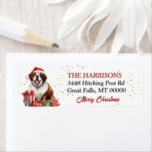 Santa Hat Saint Bernard Christmas