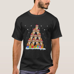 Santa Hat Savannah Cat Lovers Men Women Kids Chris T-Shirt