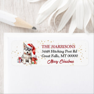 Santa Hat Siberian Husky Puppy Gifts