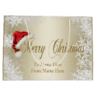 Santa Hat Snowflake Gold Christmas
