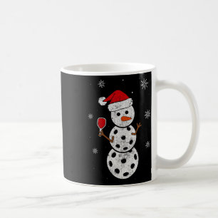 Santa Hat Snowman Gifts For Xmas Fun Pickleball Ch Coffee Mug