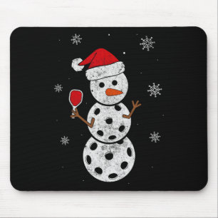 Santa Hat Snowman Gifts For Xmas Fun Pickleball Ch Mouse Mat