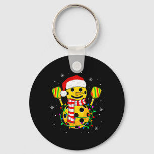 Santa Hat Snowman Gifts For Xmas Funny Picklebyll Key Ring