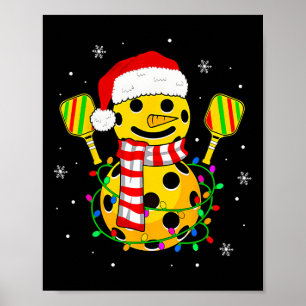 Santa Hat Snowman Gifts For Xmas Funny Picklebyll  Poster