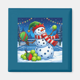 Santa Hat Snowman Xmas Funny Ckleball Christmas Magnet