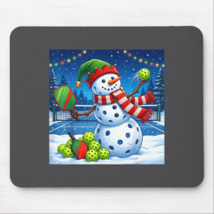 Santa Hat Snowman Xmas Funny Ckleball Christmas  Mouse Mat