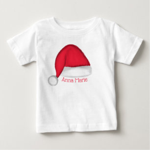Santa Hat Toddler T. Personalised Baby T-Shirt