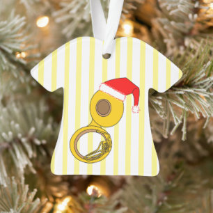 Santa Hat Tuba Ornament