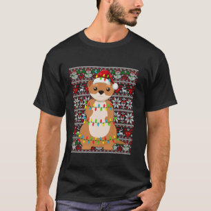 Santa Hat Ugly Christmas Light Sweater Men Women K