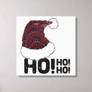 Santa Hat with Text Canvas Print