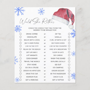 Santa hat - Would She Rather Game