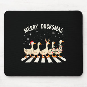 Santa Hat Xmas Duck Lover Merry Duckmas Funny Duck Mouse Mat