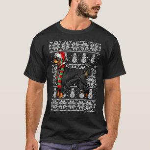 Santa Hat Xmas Gordon Setter Ugly Christmas T-Shirt