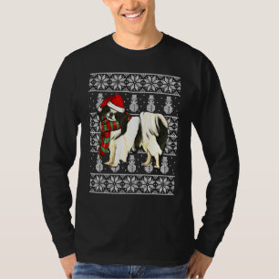 Santa Hat Xmas Japanese Chin Ugly Christmas T-Shirt